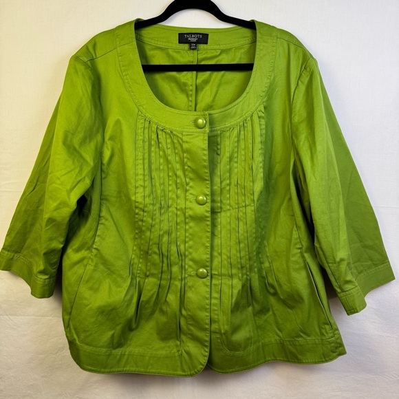 Talbots Women's Green Jacket Size 22W - Picture 1 of 5